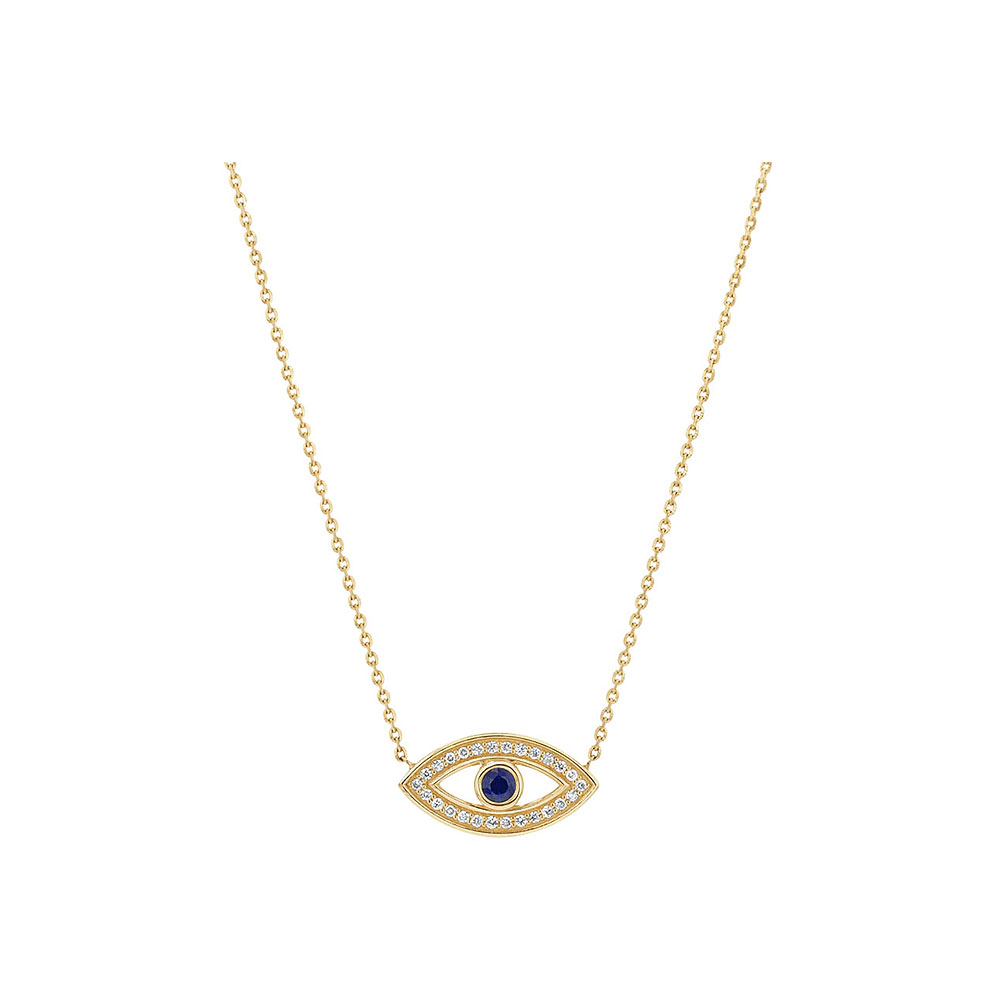 Pave evil deals eye necklace